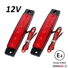 Диоден габарит с 6 LED диода - 12V червен Диоден габарит с 6 LED диода - 12V червен