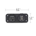 Волтметър с 2 USB порта - 1631