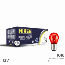 Крушки NIKEN комплект 10 броя 12V 21/5W червени Крушки NIKEN комплект 10 броя 12V 21/5W червени