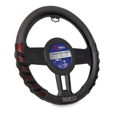 Калъф за волан Sparco SPS101RD в черно и червено