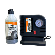 Компресор за гуми с лепило 12V