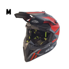 Кросова Каска - M - Matt Black/Red