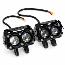 Халоген за МПС 2LED 12-24V - бяло/жълто