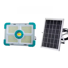 Соларен LED прожектор 100W с външен панел и дистанционно управление