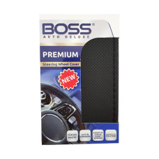 Калъф за волан шиещ Boss - черен перфориран Калъф за волан шиещ Boss - черен перфориран