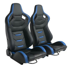 Спортна седалка за мпс - 1054B черна и синя