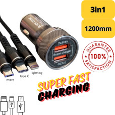 Адаптер за зарядно с 2 usb порта + кабел